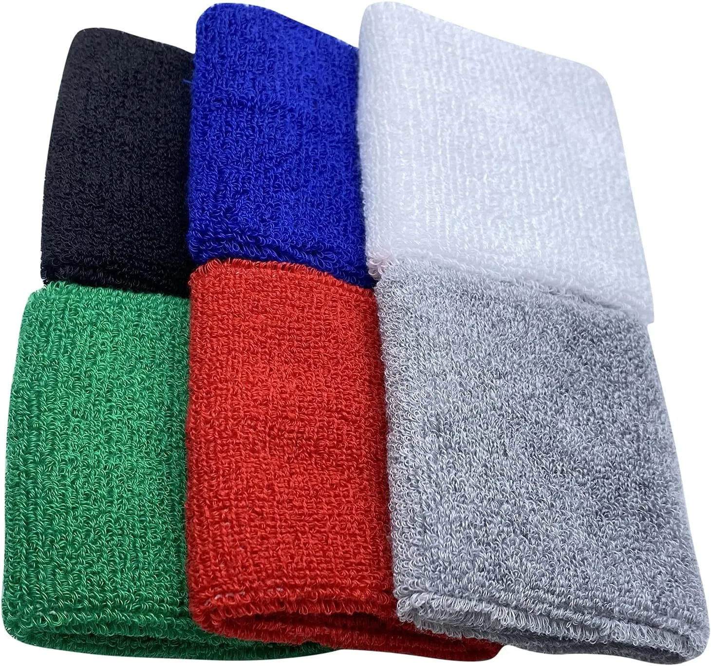 Sports Wristbands Cotton Sweat Bands, for Basketball, Baseball, Running Athletic Sports.