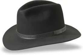 Tilley TWF1 Montana Wool Fedora Hat (Black, 7 1/4)