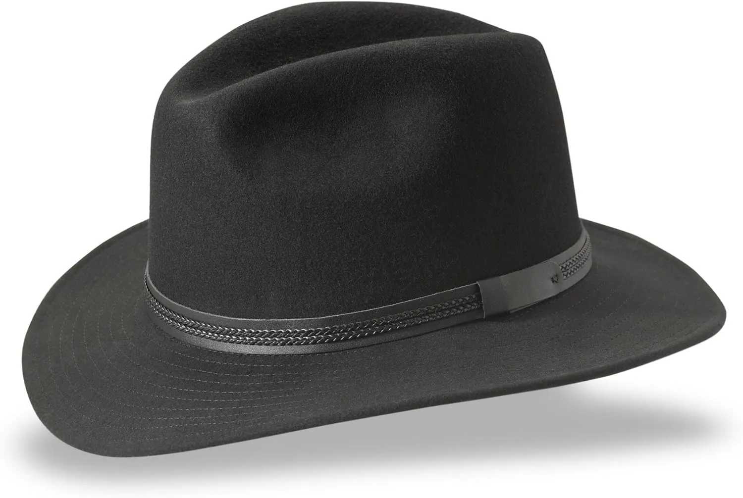 Tilley TWF1 Montana Wool Fedora Hat (Black, 7 7/8)