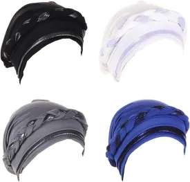 Turban Hats for Women - Twisted Bright Silky Headscarf Braid Chemo Headwrap Grate for Cancer Head Cover