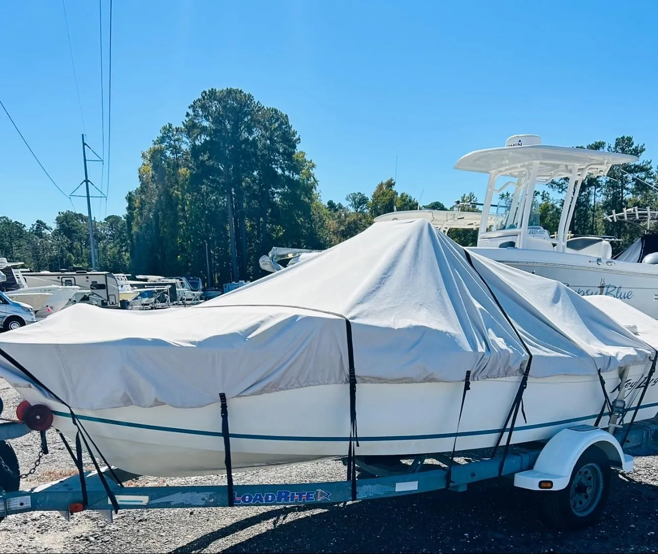 Tuszom 1200D 100% Waterproof Center Console Boat Cover with Motor Cover, Tear-Proof Trailerable Boat Cover for Center Console Boat with 13-19 Windproof Straps (Gray, 14' - 16' L, UP to 90" W)