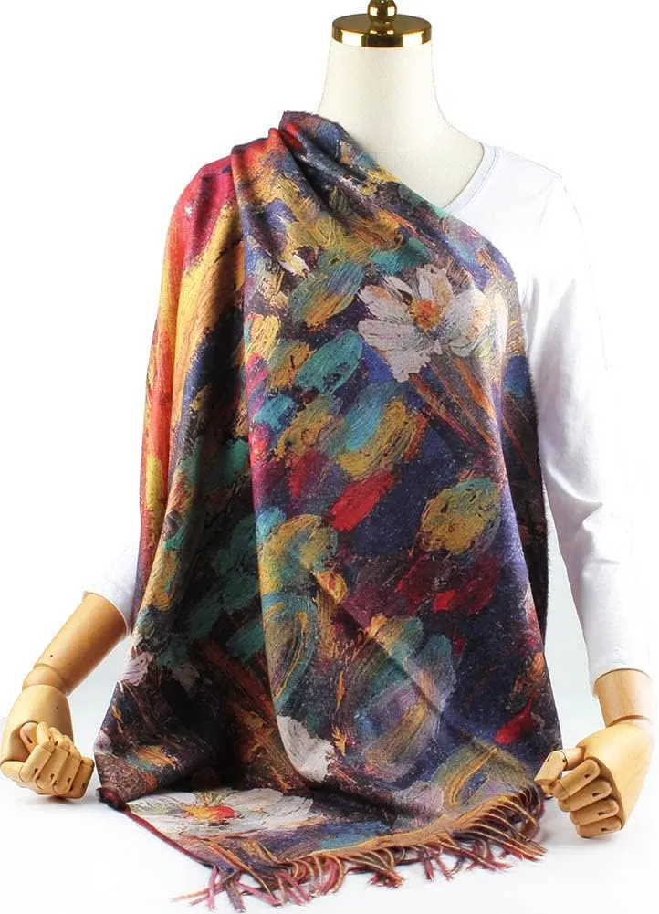 Umjetnost Soft Cashmere Feel Scarf For Women Winter Warm Scarves Large Shawl Wrap Monet Van Gogh Art Print