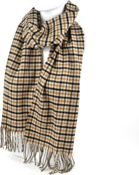 Umo Lorenzo Soft Luxurious Cashmere Feel Fall Scarf for Men and Women - Plaid Designer Scarves