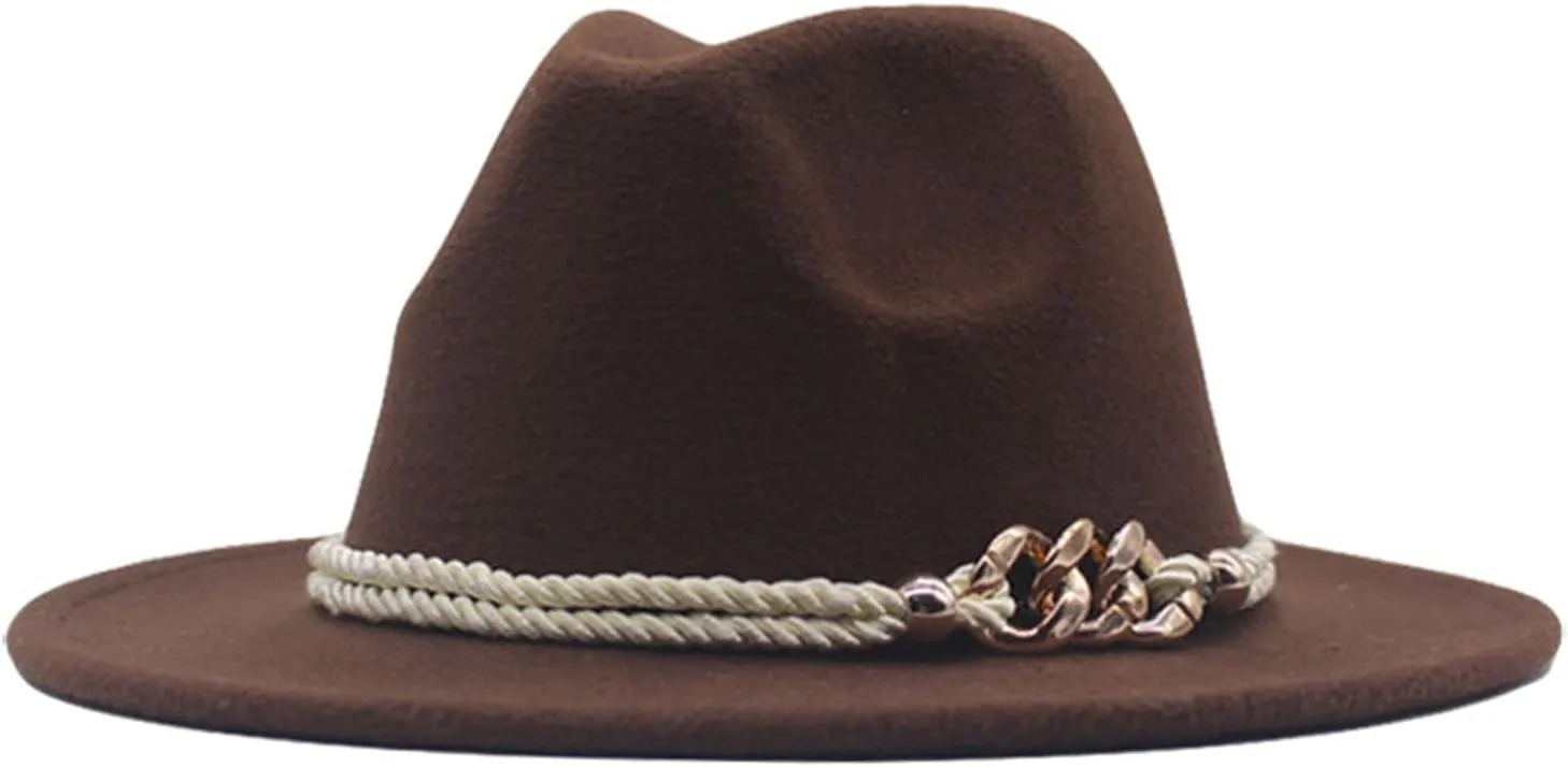 Unisex Fedora Hat Trily Cuban Sun Protectio Short Brim Women Belt Buckle Fedora Hat Men Fall Winter Panama Hat