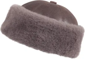 Unisex Shearling Sheepskin Winter Fur Beanie Hat