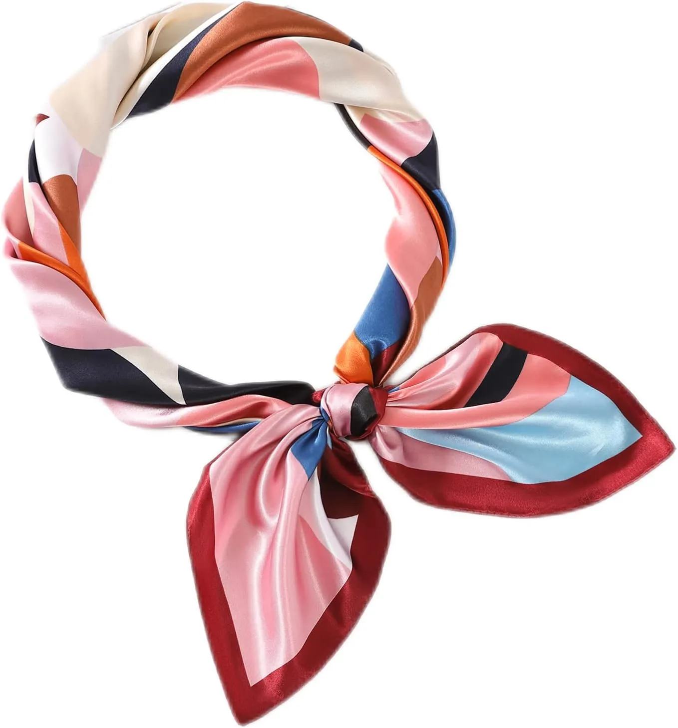 Women's 35" Satin Square Silk Like Hair Scarves and Wraps-Square Silk Head Scarf for wrapping hair